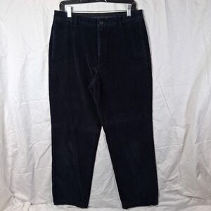 Brooks Brothers Hudson Corduroy Pants Mens Size 33x32 Straight Fit Navy Blue
